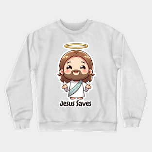 Jesus Saves, Gifts with Christian quotes Crewneck Sweatshirt